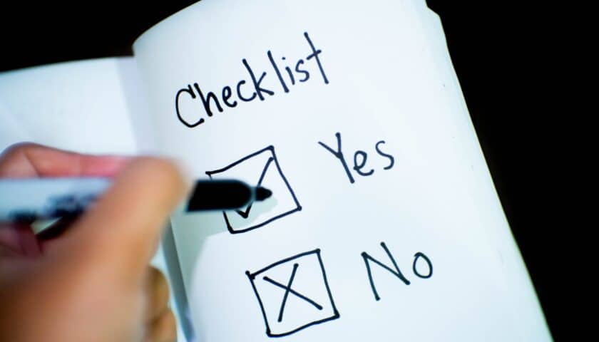 Checklist for buying a business