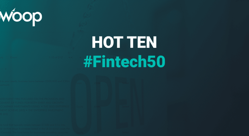 Swoop recognised as one of the HOT TEN by FinTech50