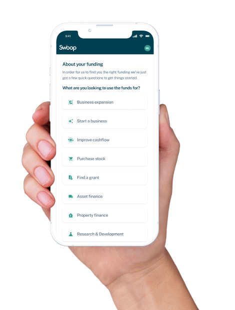 Swoop platform for comparing business loans.