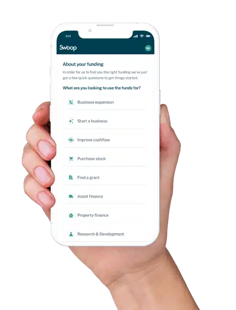 Swoop platform for comparing business loans.