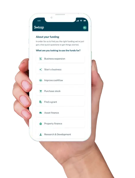 Swoop platform for comparing business loans.